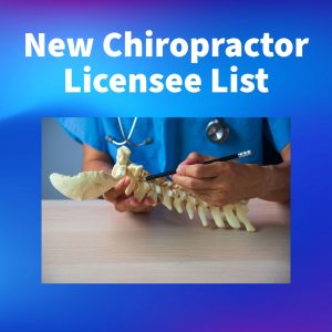 New Chiropractic Licensee List
