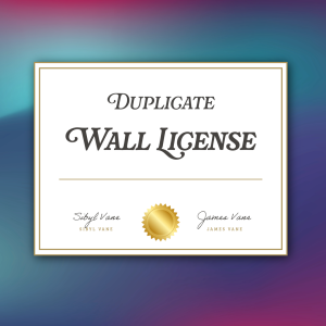 Duplicate Wall License